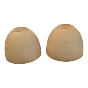 2 Vintage Amber Frosted Glass Shades Globes For Lighting 1.5" Fitter
